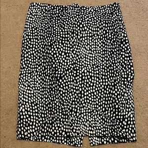 J. Crew Black and White Patterned Pencil Skirt